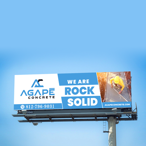 AN AMAZING CONCRETE COMPANY BILLBOARD NEEDED Aprox 14’ tall and 48’ wide Design by LSG Design