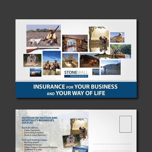 postcard or flyer for Stonewall Insurance Group Inc. Design by malih