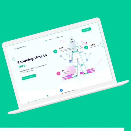 Design a Modern 1 page website for a software Startup! Design by Drei Designs