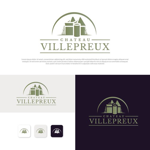 Modern new logo for French chateau and vineyard-ontwerp door Danielle Curtis