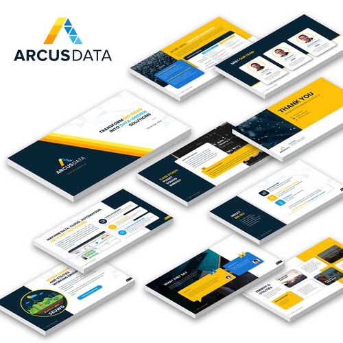 Arcus Data Corporate Powerpoint Template Design by Andre Nafilata