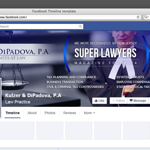 Create a Capturing Facebook Cover Image for Law Firm Design by Edvistech