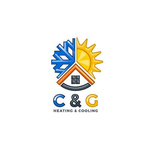 Heating and Cooling Company Logo Design by yulianzone