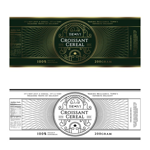 label designs for food (tiny croissant) Design by Logologic™
