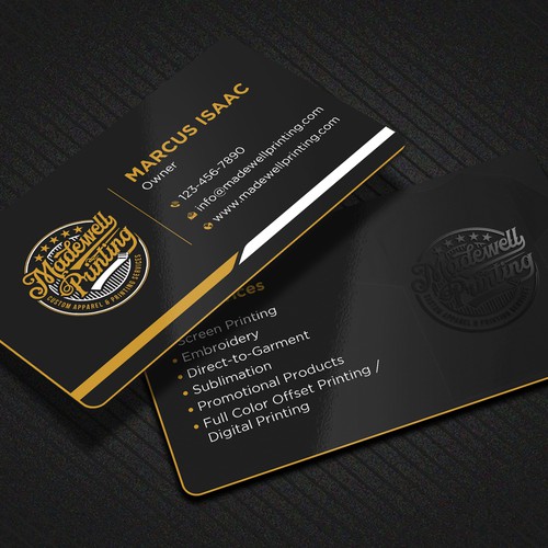 Business Card for a Custom Clothing/Product Business Design by Brandmaker artist
