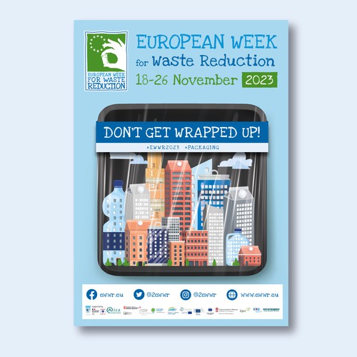 A poster for the European Week for Waste Reduction 2023 Design by Pandius