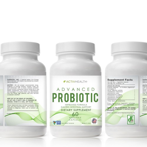 Create an attractive Probiotic Supplement Bottle Label | Product label ...