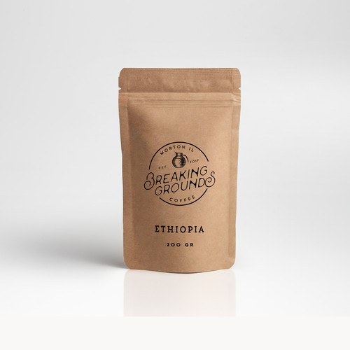 Breaking Grounds Coffee logo - Great Coffee Without Pretense Design by CBT