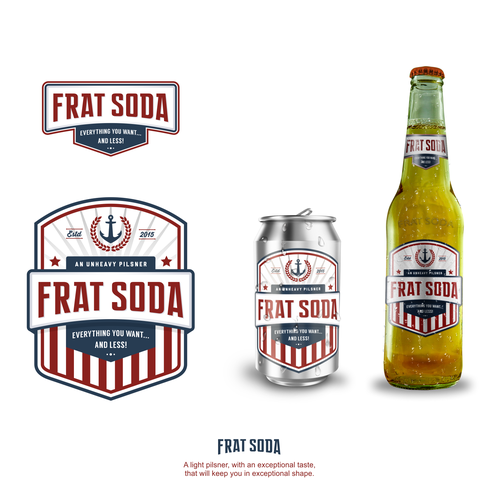 Create a logo for a new breed in light beer - Frat Soda! | Logo design ...