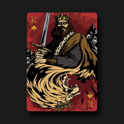 We want your artistic take on the King of Hearts playing card Design by Aries N