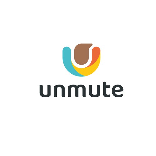 Unmute -- logo and branding guide for a mental health platform for people of color Design by CN_Design