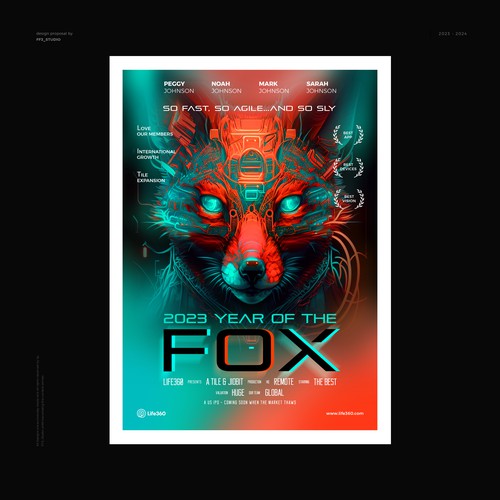 Life360 2023 Year of the Fox Poster Design by FF3