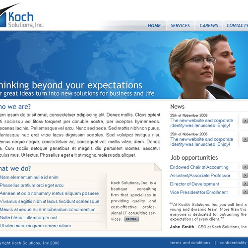 $500.00 Website template (Design only) Design by cnitza