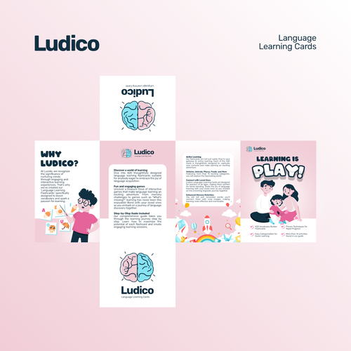 Design a box for language learning flashcards Design by Mr. Rious ⚡