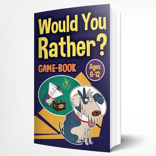 Fun design for kids Would You Rather Game book Diseño de AstroSheep Art
