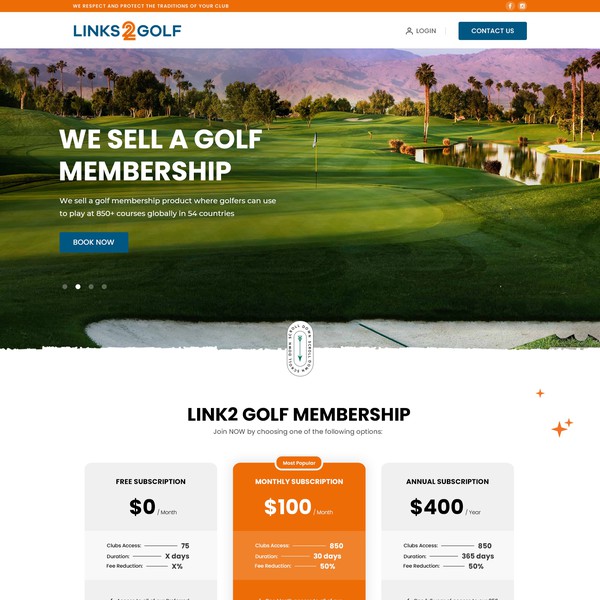 Design realizzato da FixInc intitolato "Links 2 Golf"