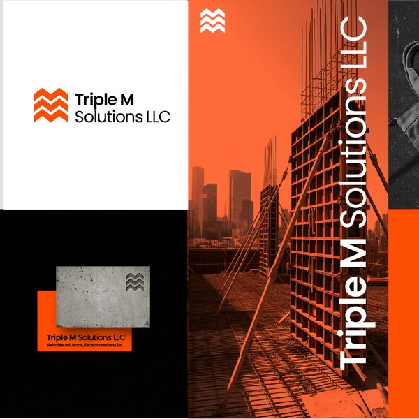 Industrial Modern Brand Identity for Triple M Solutions