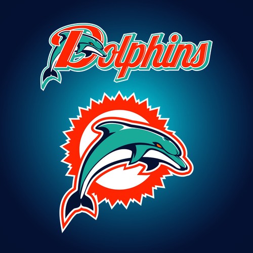 99designs community contest: Help the Miami Dolphins NFL team re-design its logo! Design réalisé par BennyT