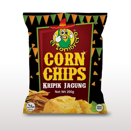 Label for El Sombrero's corn chips Design by Priyo