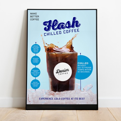 Design a poster to help us introduce flash chilled coffee! Design by Creativity symbol