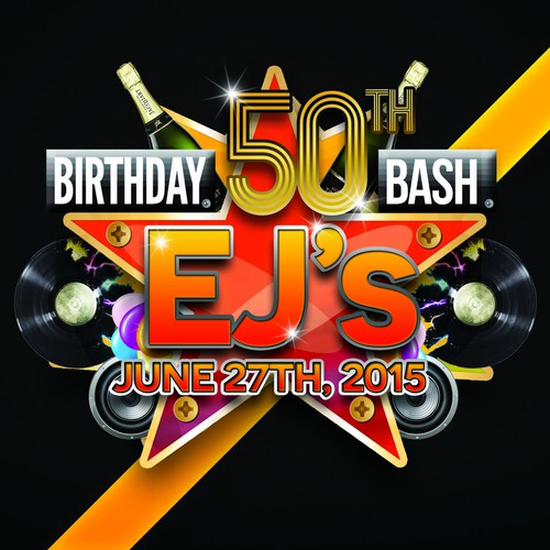 We need a logo for my friend EJ's 50th birthday bash Design by J.K. Design