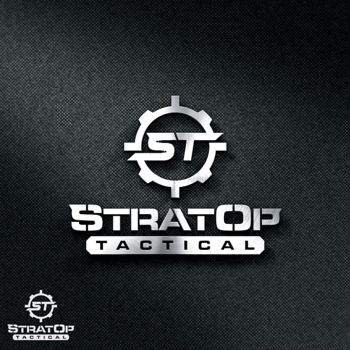 Tactical gun and gear company logo design | StratOp Tactical Design by Brainfox