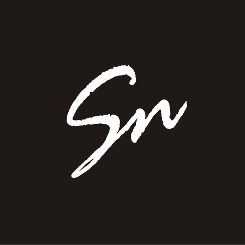 SN S N Black Letter Logo Design With Purple Magenta Swoosh 