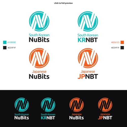 Vectorize logo and pick colors of new NuBits for South Korea and Japan Design by megawon®