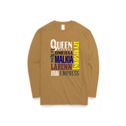 African Diaspora "QUEEN" Dialect T-Shirt Design Design by NIGHT PURY