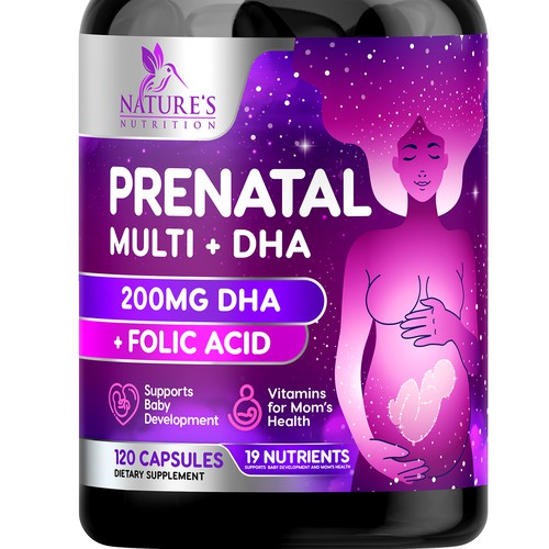 Prenatal Vitamins Label Design needed for Nature's Nutrition Réalisé par rembrandtjurin