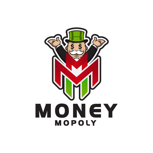 Minimalistic Logo for Make Money Online YouTube Channel "MoneyMopoly" Design by Nganue