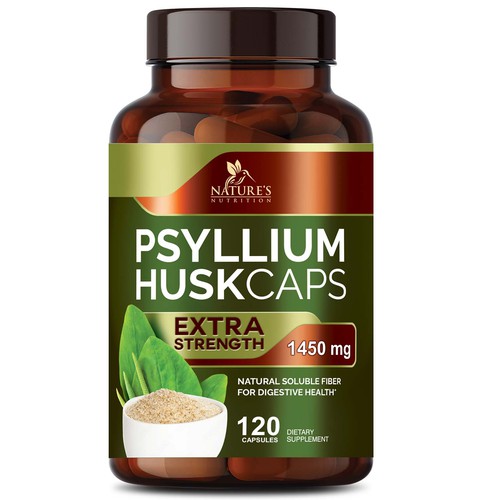Natural Psyllium Husk Capsules Design needed for Nature's Nutrition Design by sapienpack