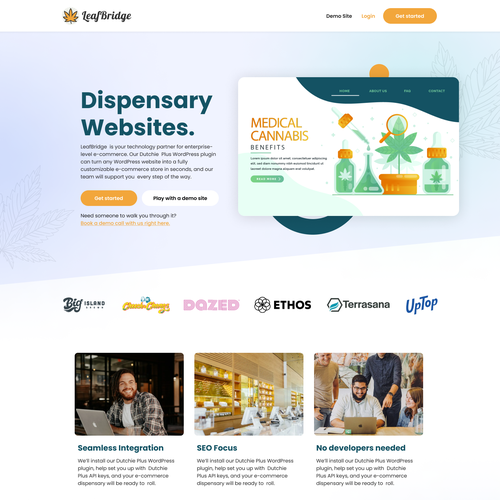 LeafBridge Homepage Re-Design Contest! Design by Technology Wisdom