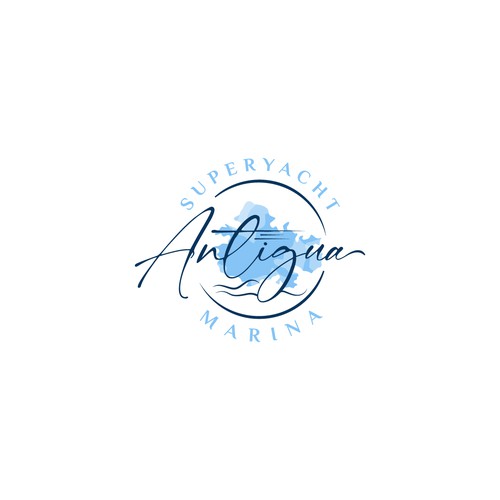 Logo for Antigua Superyacht Marina Design by Kaveesha Arts