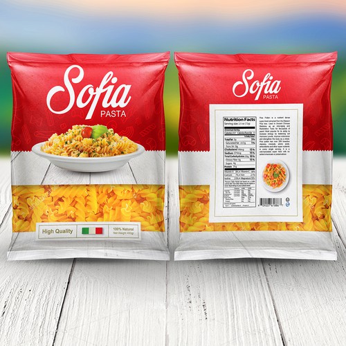 Design a colorful Pasta packaging for Sri Lanka's largest pasta