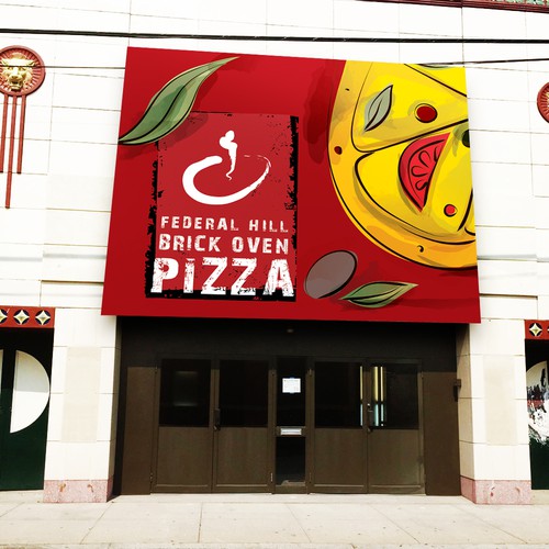 Large Outdoor Sign for Pizza Restaurant | Signage contest