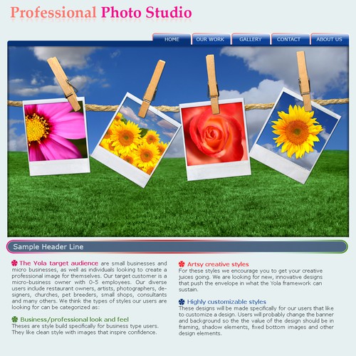 1-3 Page Website Template Design von techsp123