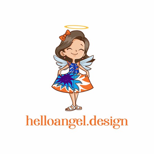 Diseño de Design fun branding pack for little girl's dress brand (logo, biz card, clothing tag, shopping bag) de Hadeboga Studio