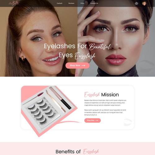 AbbramさんのBranded Beauty needs a 2page web design Shopify themeデザイン