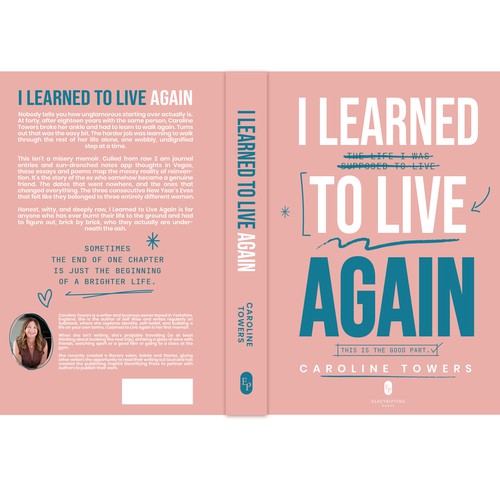 "Book cover design for a women's non-fiction memoir" winning Social media page