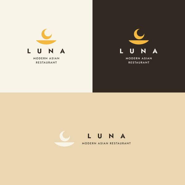 Logo design for Luna Modern Asian Restaurant