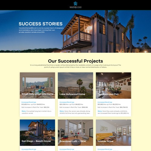 Success Stories page design Design by 99boys