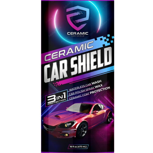 Ceramic Car Shield needs a design for its Wash, Wax, and Protect. Design réalisé par Wilson8a