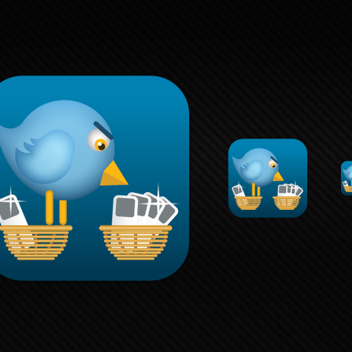 iOS app icon design for a cool new twitter client Design por ABCiprian