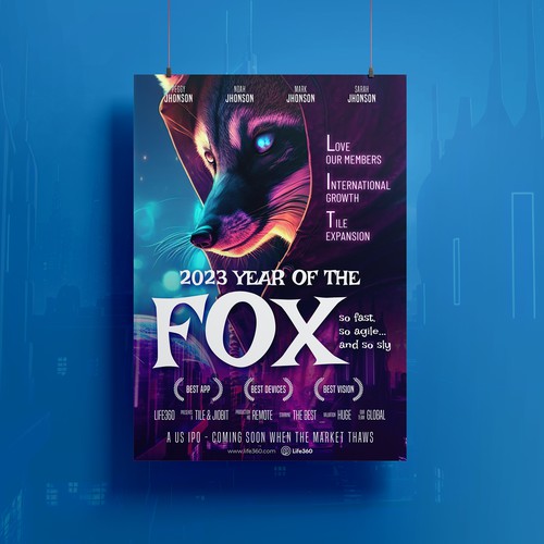 Design di Life360 2023 Year of the Fox Poster di djokosoe