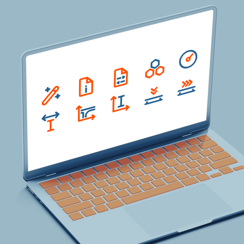 Create the icons for the buttons of a toolbar of an application program (Revised). Design by Orovor