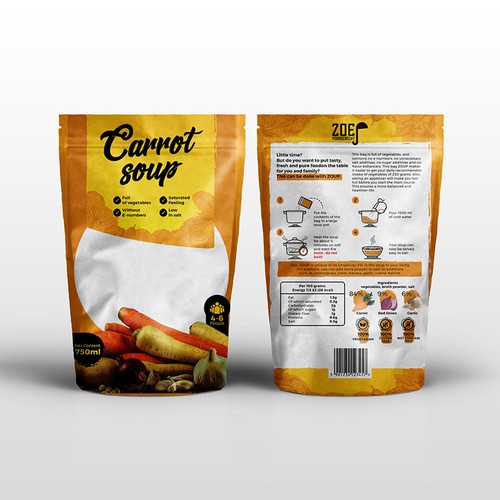 Modern / trendy soup packaging! Design by AXIS_M