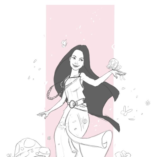 Turn a photo of my gf into a "Disney Princess" like illustration Diseño de glasshopperart