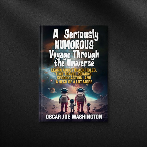 Design an exciting cover, front and back, for a book about the Universe. Design by danc