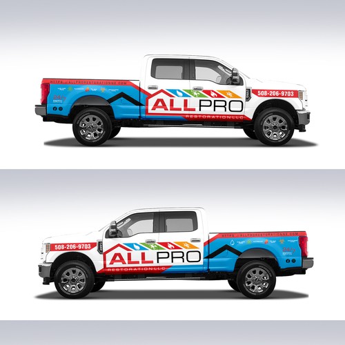 New vehicle Wrap for a Restoration truck Diseño de Duha™